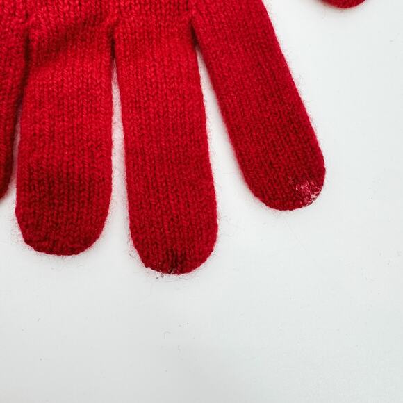 Burberry Scarf Cashmere Wool Red Check Plaid Winter Authentic Shawl Gloves Box - Picture 10 of 12